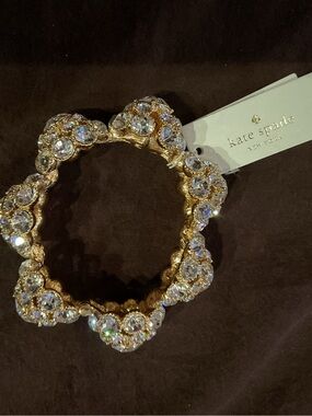 kate spade Gold Crystal Cluster Bracelet